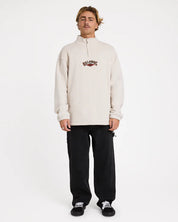 BILLABONG OTIS KING PRAWN QUARTER ZIP FLEECE PULLOVER