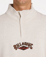 BILLABONG OTIS KING PRAWN QUARTER ZIP FLEECE PULLOVER