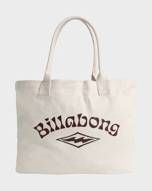 BILLABONG PARADISE BEACH WOMENS TOTE BAG SUMMER BEACH CARRY ALL ANTIQUE WHITE
