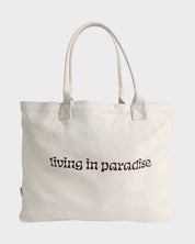 BILLABONG PARADISE BEACH WOMENS TOTE BAG SUMMER BEACH CARRY ALL ANTIQUE WHITE