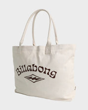 BILLABONG PARADISE BEACH WOMENS TOTE BAG SUMMER BEACH CARRY ALL ANTIQUE WHITE