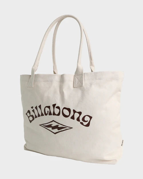 BILLABONG PARADISE BEACH WOMENS TOTE BAG SUMMER BEACH CARRY ALL ANTIQUE WHITE