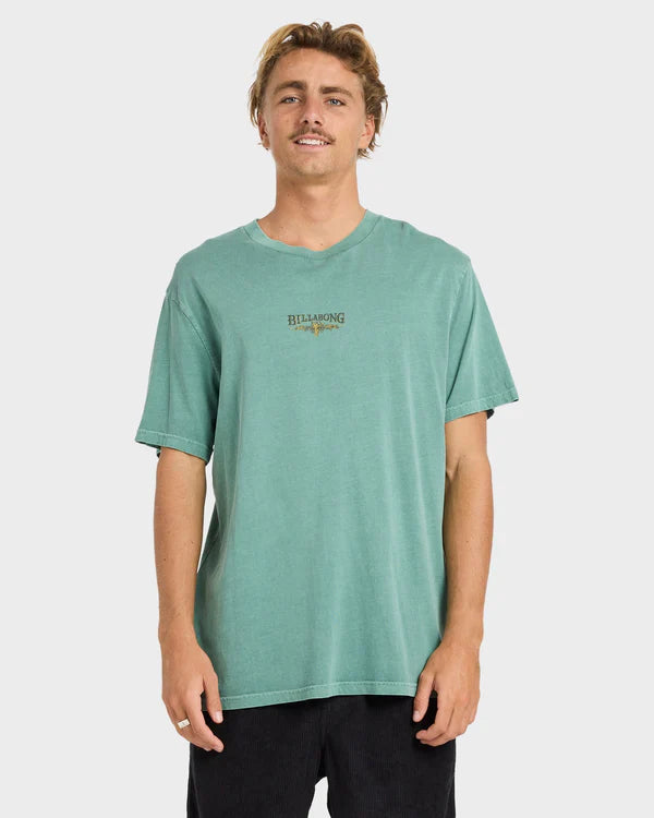 BILLABONG PURE INTENTIONS WAVE WASHED T-SHIRT SEA GREEN