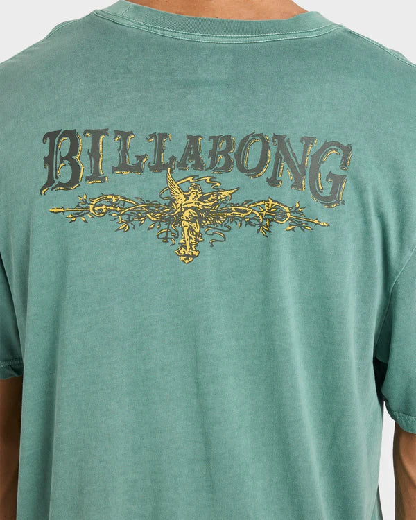 BILLABONG PURE INTENTIONS WAVE WASHED T-SHIRT SEA GREEN