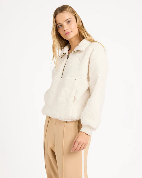 BILLABONG RISING TIDES HALF ZIP FLEECE PULLOVER – SALT CRYSTAL