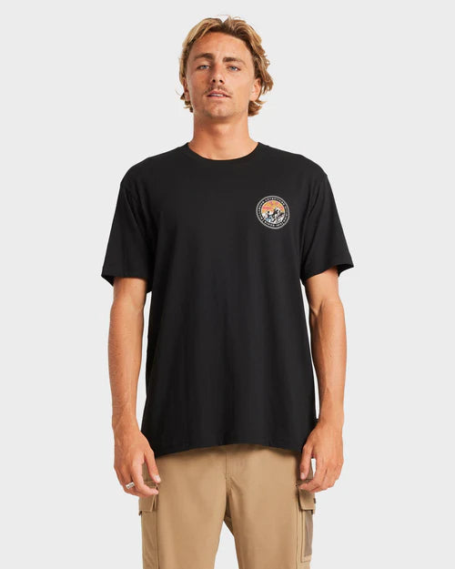 BILLABONG ROCKIES A/DIV T-SHIRT – MENS PREMIUM ORGANIC COTTON TEE IN BLACK
