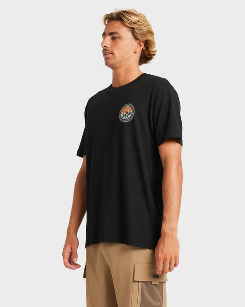 BILLABONG ROCKIES A/DIV T-SHIRT – MENS PREMIUM ORGANIC COTTON TEE IN BLACK
