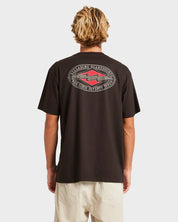 BILLABONG ROTOR DIAMOND REGULAR T-SHIRT – MENS SURF LOGO TEE IN BLACK RED