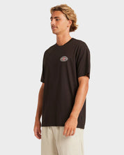 BILLABONG ROTOR DIAMOND REGULAR T-SHIRT – MENS SURF LOGO TEE IN BLACK RED