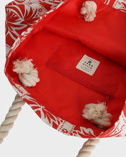 BILLABONG ROW OF PALMS WOMENS BE TOTE BAG RED ALOHA BEACH SHOPPING SURF BAG