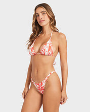 BILLABONG ROW OF PALMS WOMENS MAYA BIKINI BOTTOM RED ALOHA CHEEKY SURF SWIM