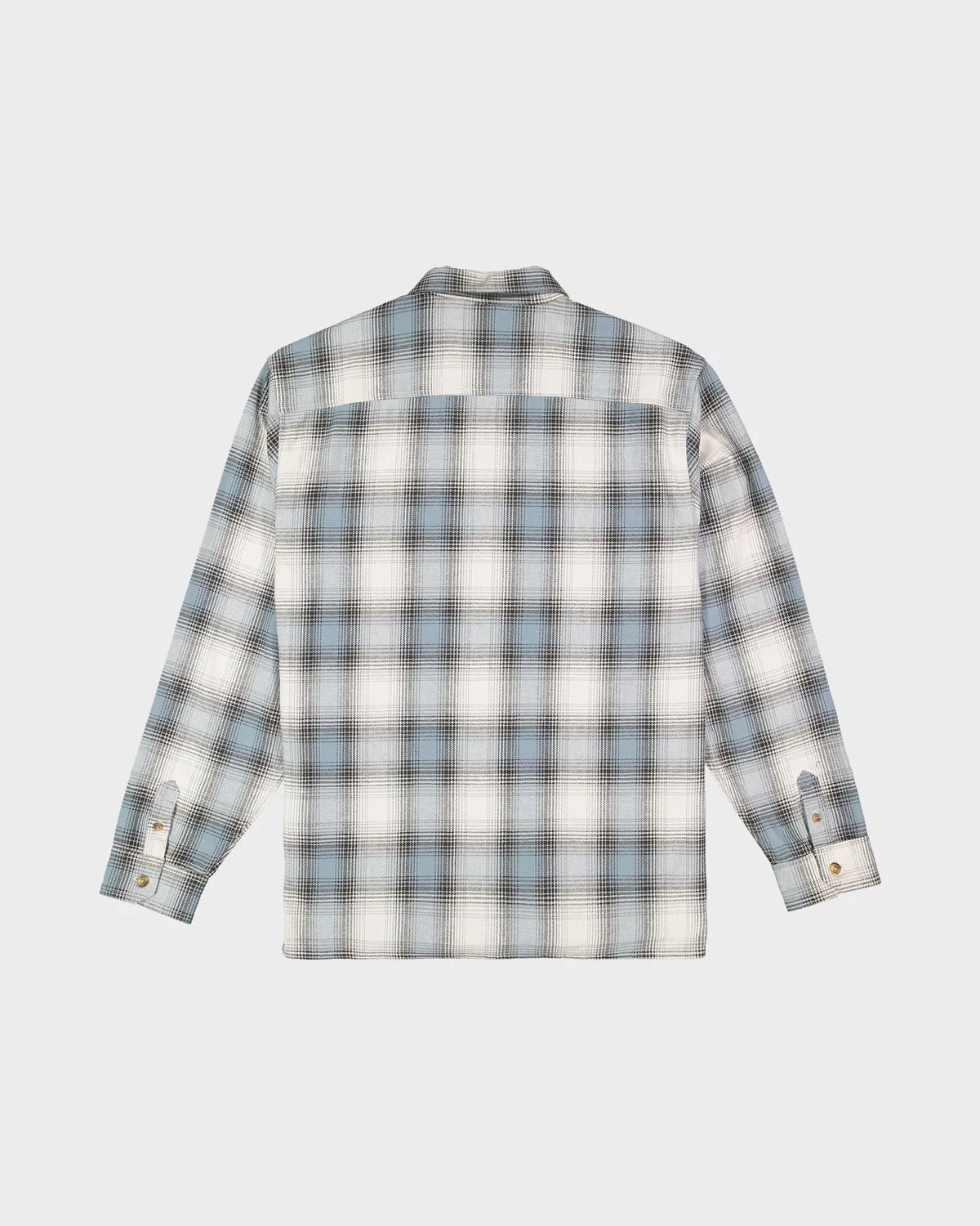 BILLABONG SCRIPT LONG SLEEVE FLANNEL SHIRT MENS SURF CHECK SHIRT WASHED BLUE