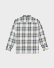 BILLABONG SCRIPT LONG SLEEVE FLANNEL SHIRT MENS SURF CHECK SHIRT WASHED BLUE
