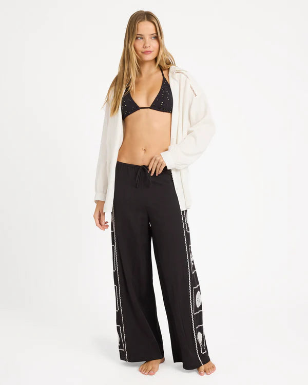 BILLABONG SEA SIDE DREAMER ELASTIC WAIST PANTS – BLACK SANDS