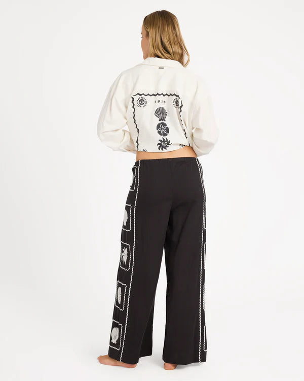 BILLABONG SEA SIDE DREAMER ELASTIC WAIST PANTS – BLACK SANDS
