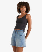 BILLABONG SHIFTER WOMENS DENIM SHORTS CASUAL SUMMER JEAN SHORTS SHADED WASH