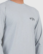 BILLABONG SHORELINE MENS LOOSE FIT RASH VEST LIGHT GREY HEATHER SURF UV TOP