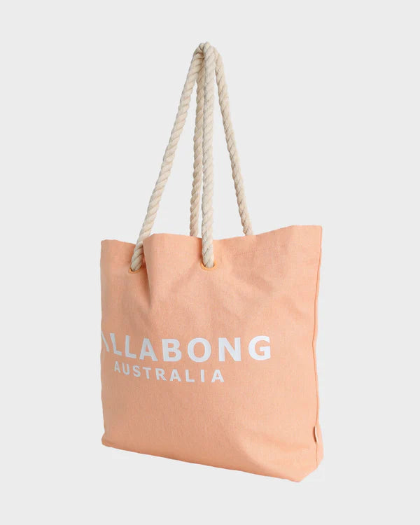 BILLABONG WOMENS SOCIETY BEACH TOTE BAG (PEACH)