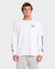 BILLABONG SPEC 73 LONG SLEEVE T-SHIRT MENS SURF COTTON TEE WHITE