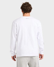 BILLABONG SPEC 73 LONG SLEEVE T-SHIRT MENS SURF COTTON TEE WHITE