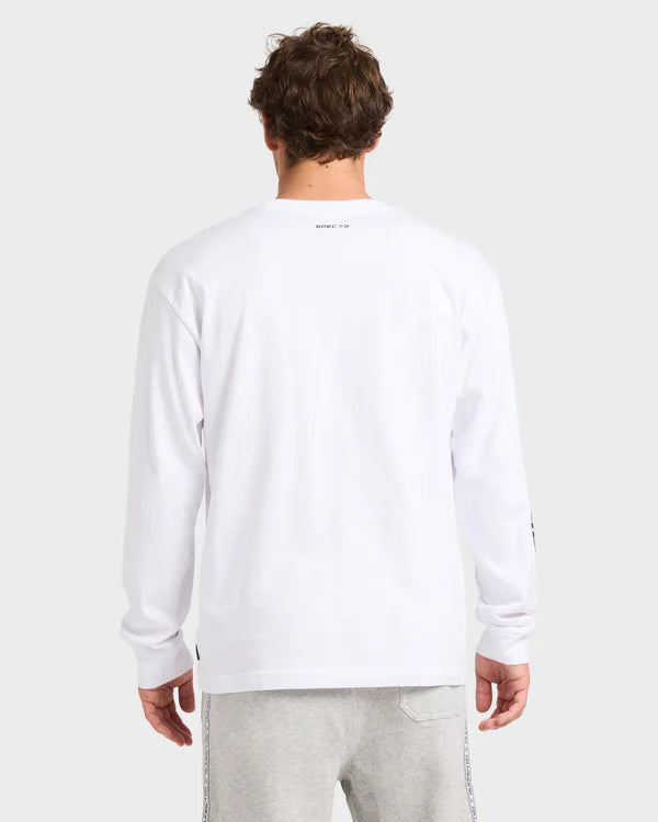 BILLABONG SPEC 73 LONG SLEEVE T-SHIRT MENS SURF COTTON TEE WHITE