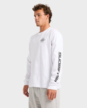 BILLABONG SPEC 73 LONG SLEEVE T-SHIRT MENS SURF COTTON TEE WHITE
