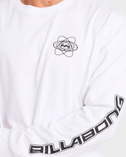 BILLABONG SPEC 73 LONG SLEEVE T-SHIRT MENS SURF COTTON TEE WHITE