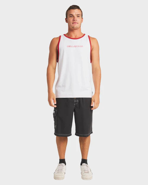 BILLABONG SPEC TIPPER TANK TOP – MENS SURF GRAPHIC SINGLET WHITE