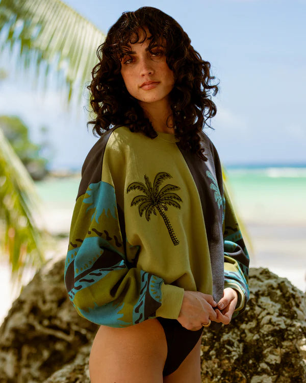 BILLABONG SPLIT PALM KENDAL CREW NECK CEDAR