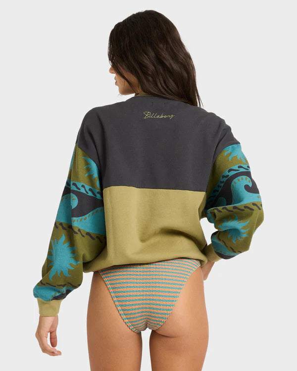 BILLABONG SPLIT PALM KENDAL CREW NECK CEDAR