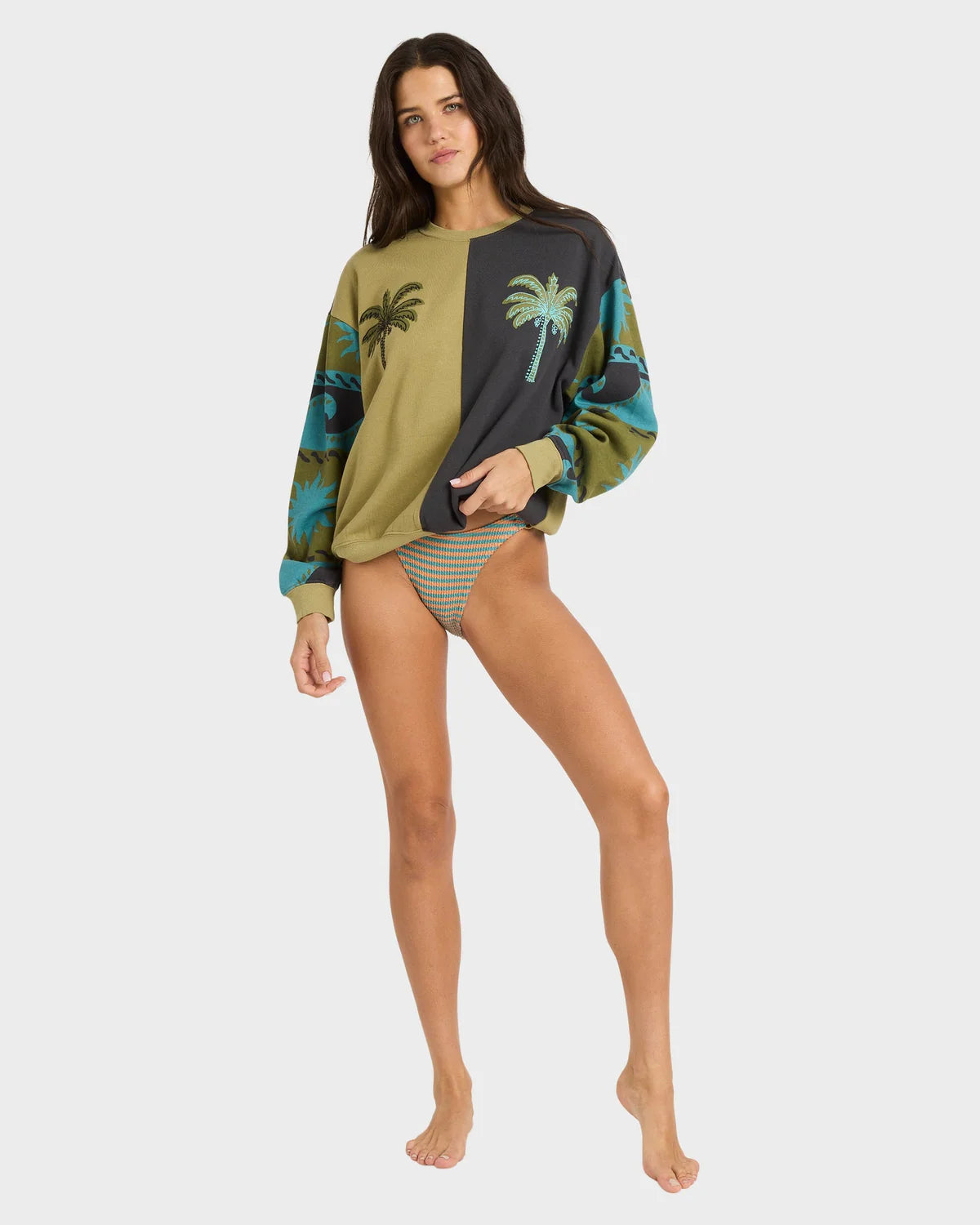 BILLABONG SPLIT PALM KENDAL CREW NECK CEDAR