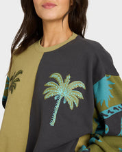 BILLABONG SPLIT PALM KENDAL CREW NECK CEDAR