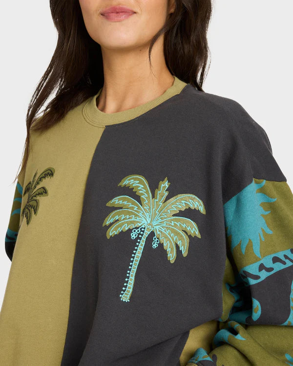 BILLABONG SPLIT PALM KENDAL CREW NECK CEDAR