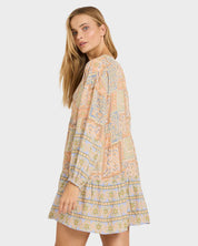 BILLABONG TAKE IT BACK LA MER MINI DRESS TWILIGHT BLUE