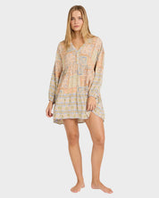 BILLABONG TAKE IT BACK LA MER MINI DRESS TWILIGHT BLUE