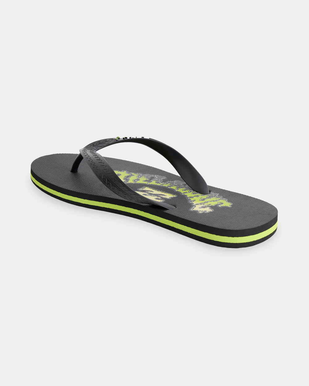 BILLABONG TIDES 2.0 PRINT THONGS – MENS COMFORT BEACH THONGS BLACK LIME