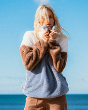 BILLABONG VIBES BACK SNAP UP FLEECE PULLOVER – LOW TIDE