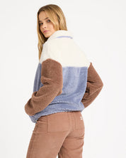 BILLABONG VIBES BACK SNAP UP FLEECE PULLOVER – LOW TIDE