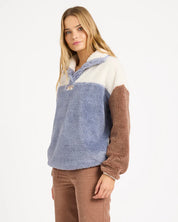 BILLABONG VIBES BACK SNAP UP FLEECE PULLOVER – LOW TIDE