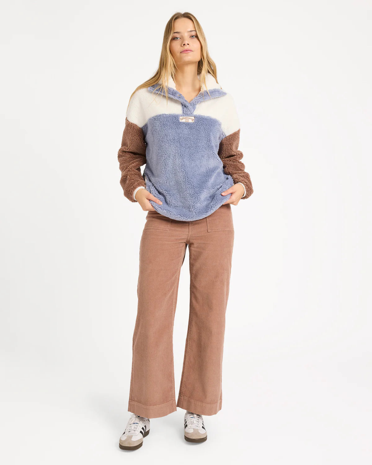 BILLABONG VIBES BACK SNAP UP FLEECE PULLOVER – LOW TIDE