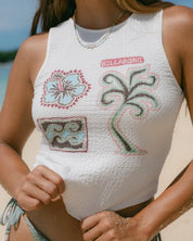 BILLABONG WOMENS BEACH BLISS TANK TOP – SALT CRYSTAL