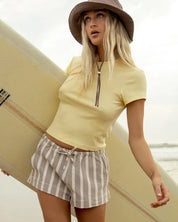 BILLABONG WOMENS BEACH CRUSH WALKSHORTS – COBBLESTONE