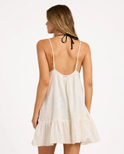 BILLABONG WOMENS BEACH VIBES COVER-UP MINI DRESS – SALT CRYSTAL