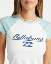 BILLABONG WOMENS BILLA LEGIT RASH VEST UPF50+ LONG SLEEVE SURF TOP WHITE