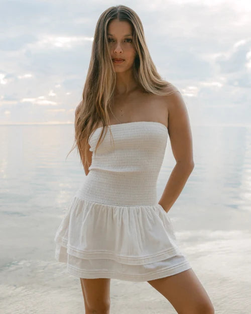 BILLABONG WOMENS BY THE BAY MINI DRESS – SALT CRYSTAL