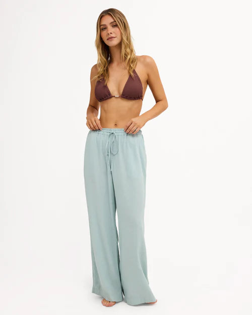 BILLABONG WOMENS CALAIS DRAWSTRING COVER-UP PANTS – BLUE LIGHT
