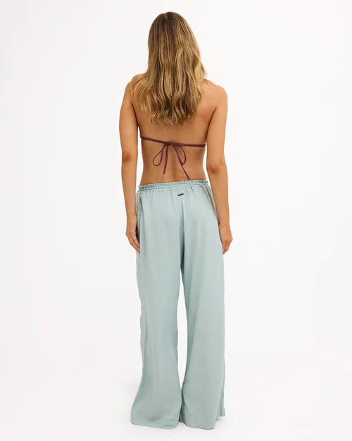 BILLABONG WOMENS CALAIS DRAWSTRING COVER-UP PANTS – BLUE LIGHT