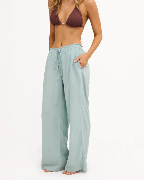 BILLABONG WOMENS CALAIS DRAWSTRING COVER-UP PANTS – BLUE LIGHT