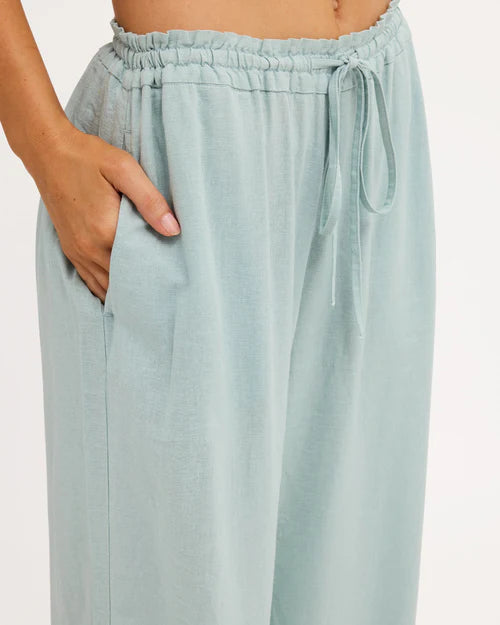 BILLABONG WOMENS CALAIS DRAWSTRING COVER-UP PANTS – BLUE LIGHT