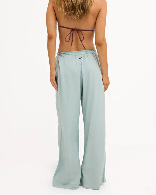 BILLABONG WOMENS CALAIS DRAWSTRING COVER-UP PANTS – BLUE LIGHT